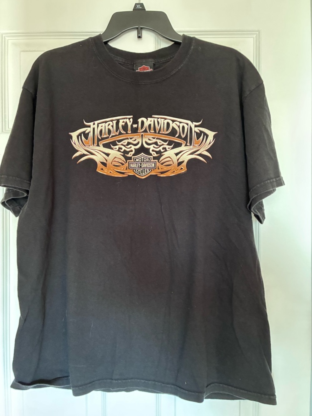 Harley-Davidson Black T-Shirt with Gold Tribal Logo
